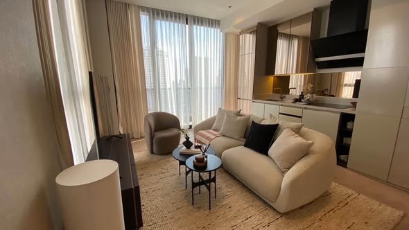 bedroom and living room of The Reserve Sathorn