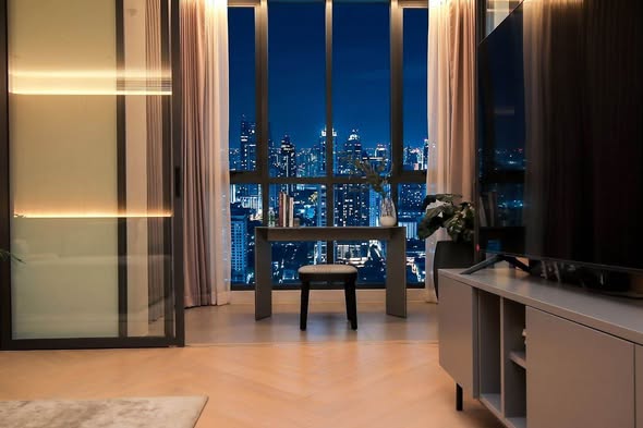 bedroom and living room and room interior of The Reserve Sathorn