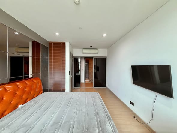 living room and bedroom of The Room Charoenkrung 30 Condominium