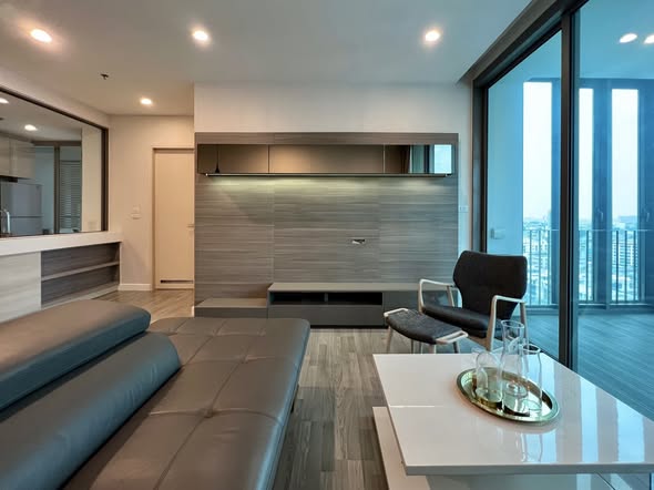 living room and room interior and kitchen of The Room Wongwian Yai