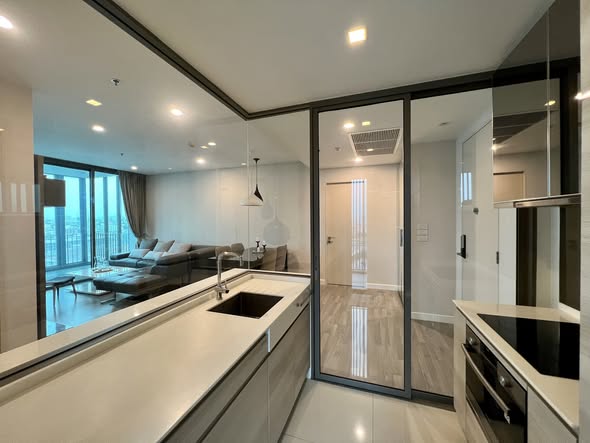 room interior and kitchen of The Room Wongwian Yai