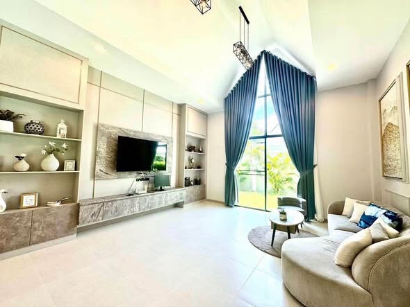 living room and room interior of The Siam Place Pool Villa 芭堤雅豪华泳池别墅