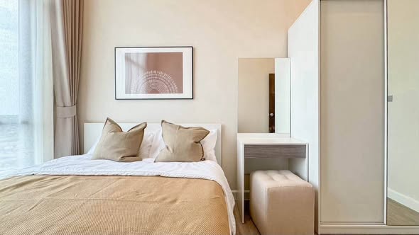 bedroom and room interior of The Sky Sukhumvit