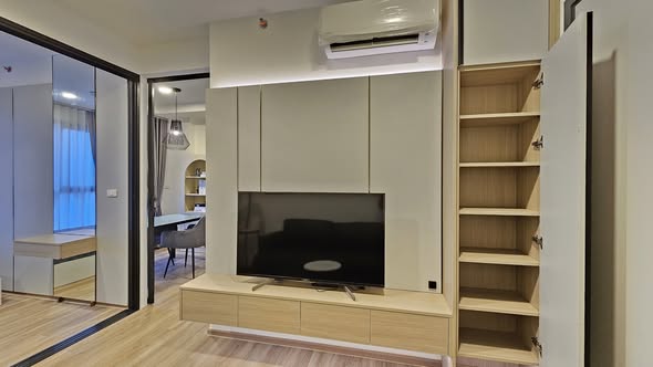 living room and kitchen of The Stage Mindscape Ratchada-Huai Khwang