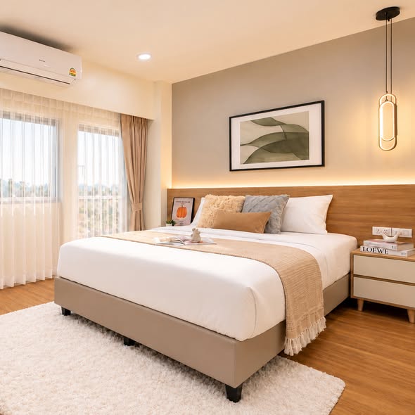 bedroom of The Trio Garden