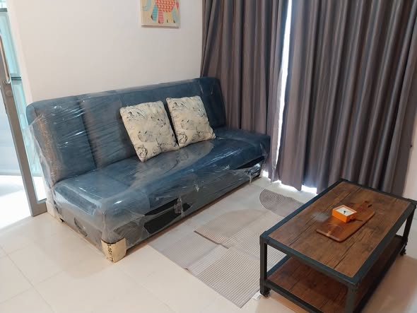 living room of VOQUE Place Sukhumvit 107 – Bearing 2 : โว้ค เพลส สุขุมวิท 107 – แบริ่ง 2