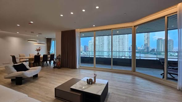 living room and room interior of Watermark Chao Phraya